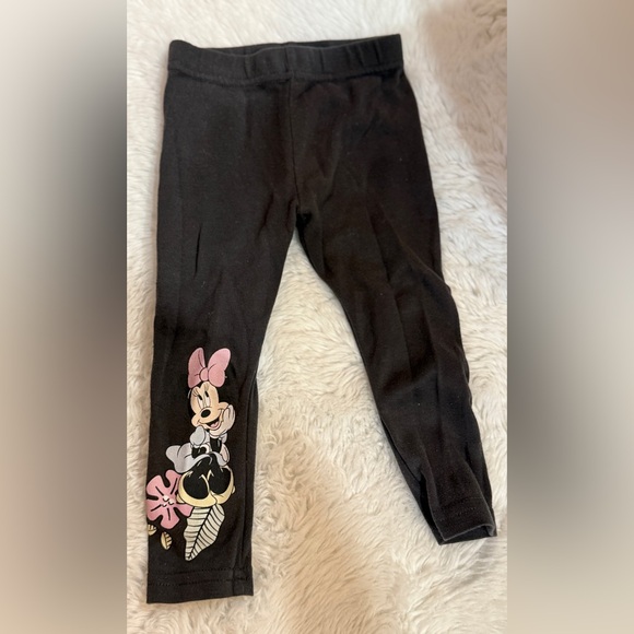 Disney Other - Disney Black Leggings with Minnie Mouse Design